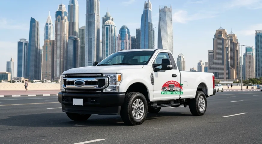 1 ton pickup rental in Dubai for studio moves and light commercial transport