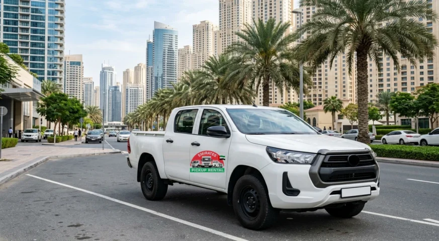 Cheap and affordable pickup truck rental in Dubai with professional driver