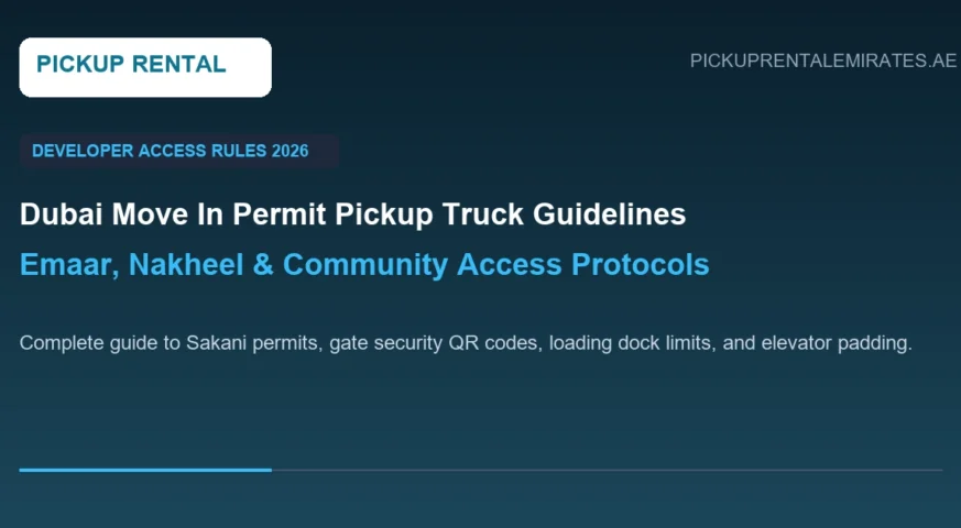 dubai move in permit pickup truck guidelines master developer gate access and loading bay rules