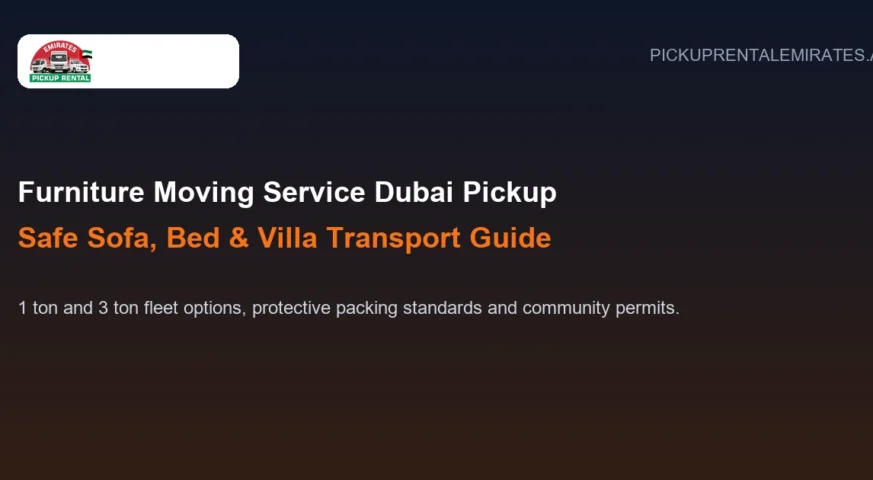 Furniture Moving Service Dubai Pickup: Safe Sofa, Bed & Villa Transport Guide
