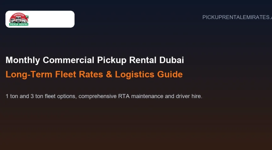 Monthly Commercial Pickup Rental Dubai: Long-Term Fleet Rates & Logistics Guide